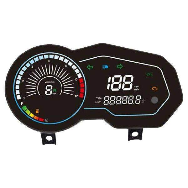 Digital Motorcycle Speedometer Waterproof LED Moto Gauge