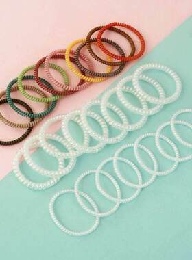 Phone line hair band thin small head rope tie hair rubber ba