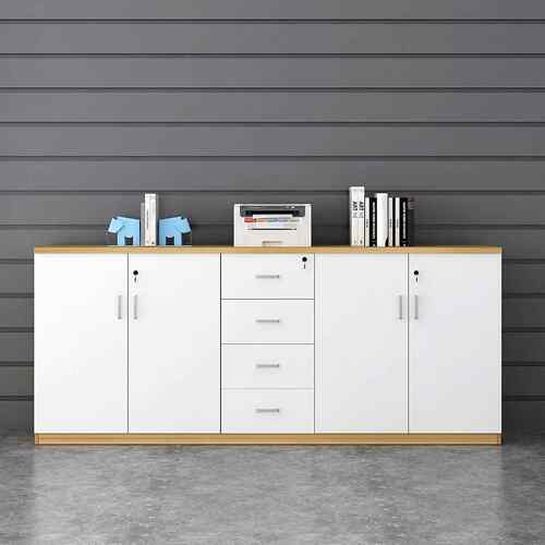 10AL办公室文件柜子矮柜质储物柜档案木柜带锁-资料柜收纳柜长条