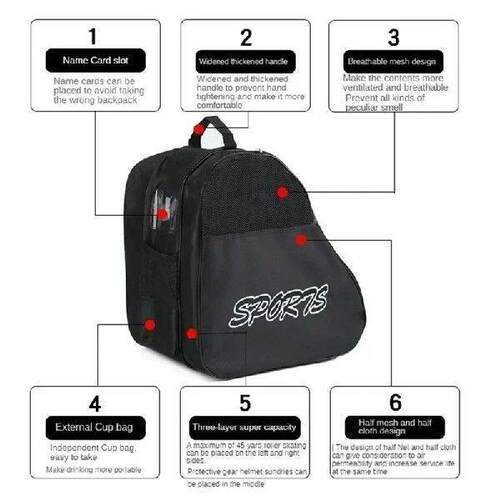 Roller Skating Bag Breathable Skates Storage Handbags