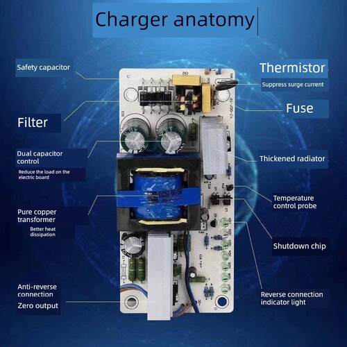 72V 24A三轮电车铅酸通用充电器