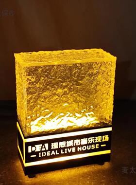 发光预留牌酒吧KTV卡座LED桌面台灯VIP董事订位灯牌创意台麦太保