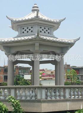 石雕凉亭石亭子直销大理石花岗岩青石材中式欧式小型户外凉亭