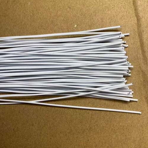 20号22号烤漆白色铁丝手工花杆捆绑扎丝假花杆厂家现货30条