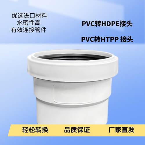快速接头PE转PVC转接头PP管/PE管转接头配件50-160排水管厂家直销
