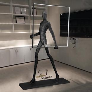 性抽象人物人雕像雕塑632落地灯酒店售体大堂楼处艺个术摆件大型