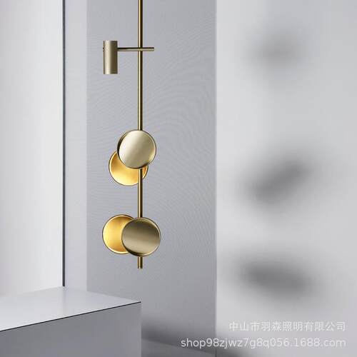 简约现代轻奢前台餐厅吧台灯创意个性艺术极简设计师一字长条吊灯