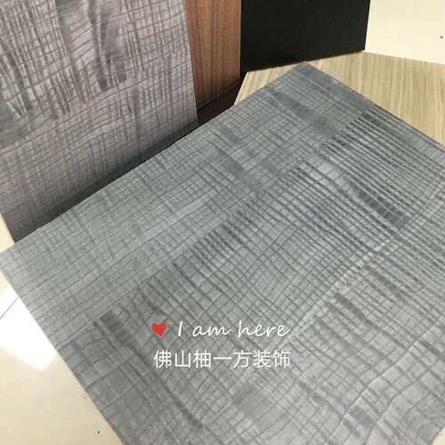 厂家染色木皮锯齿木饰面板黑色木饰面板染色枫影白栓影高端家