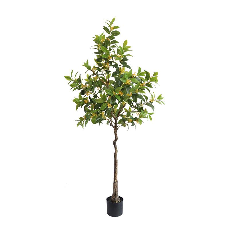 工厂仿生植物室内盆栽居家办公室假树装饰仿真绿植树桂花树
