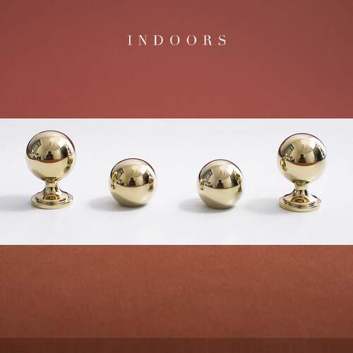 INDOORS法式轻奢极简黄铜圆球拉手实心纯铜金色银色柜门小拉手