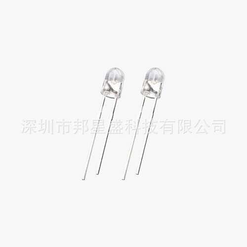 超亮4mm白发兰发光管F4白发兰LED大芯片4mm白发蓝无边短脚厂家供