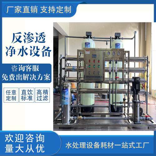 大型商用反渗透水处理设备工业全自动RO双级纯水去离子净水器