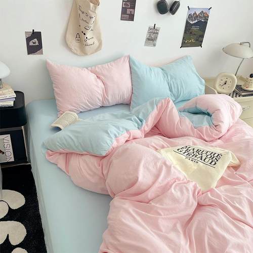 BKJA类儿棉加厚裸件睡超柔水洗磨婴毛床单四件套可宿舍被套三套床