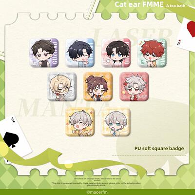 现货 艾漫 猫耳FM LASER MANTA 破亿纪念主题店 PU软方徽章吧唧