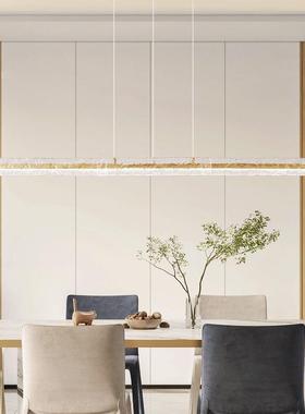 全餐铜轻15763奢餐厅吊灯意式极简创意高端吧岛一台桌字长台条玻