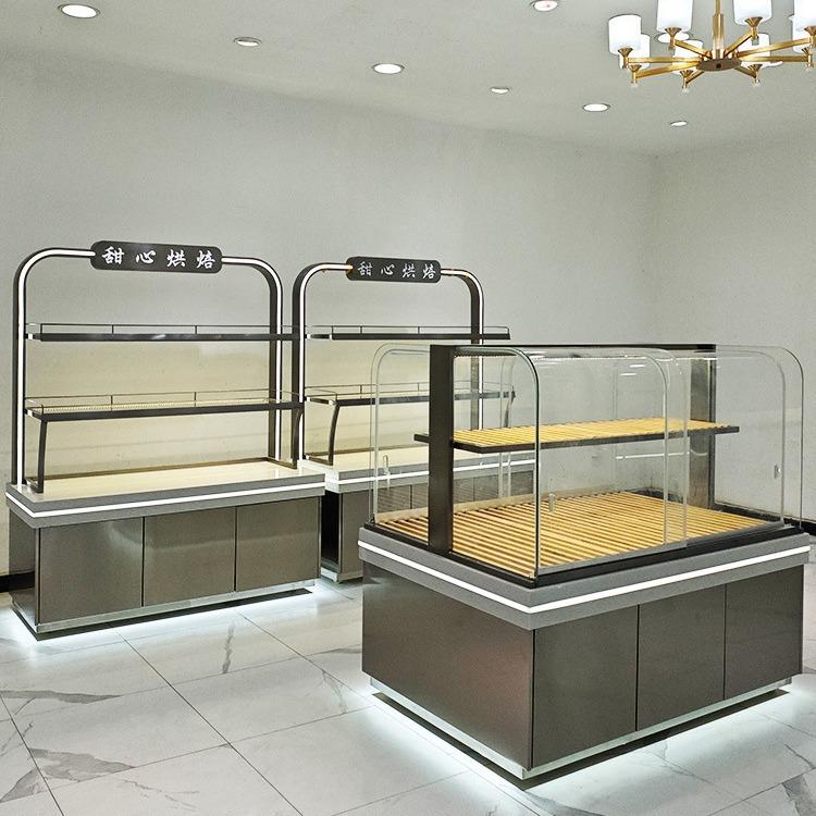 锈钢面AQM2QNRW包柜烘柜焙房店边蛋糕展示架冷不藏柜台商用弧形中