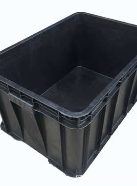 厂家批发 黑色 PP塑料箱  堆叠防静电料周转箱 可印公司LOGO