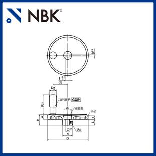 手轮 NBK HMLA 铝合金盘式 机械零配件厂家供 线性引动器用亚光黑