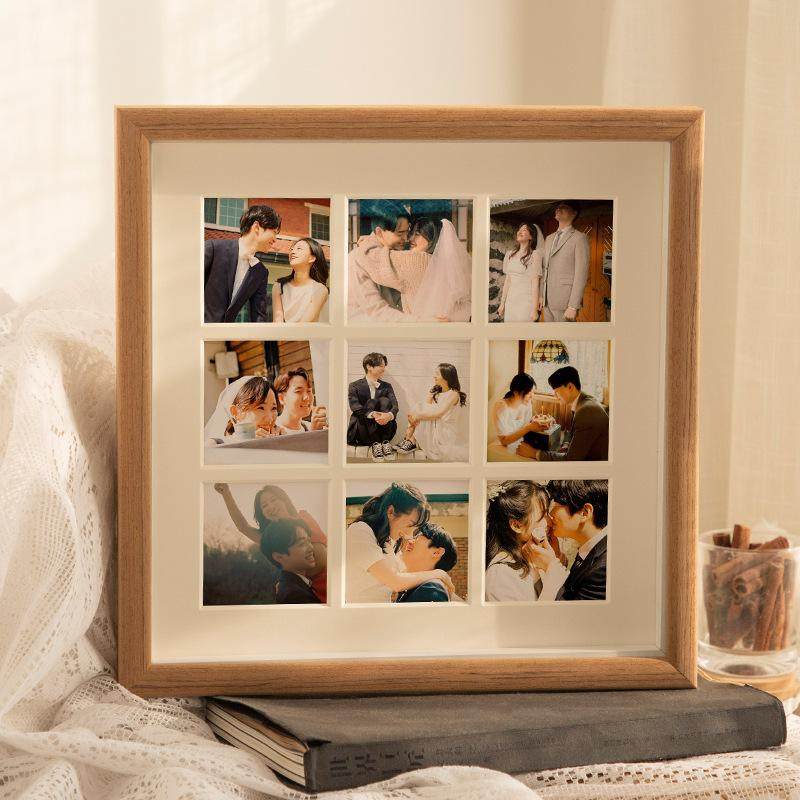 diy定制九9宫格相框洗照片做成纪念册生日情侣礼物挂墙婚纱照画框,家居饰品,DIY亲子装饰画,淘宝优惠券,粉丝福利购,淘宝优惠卷