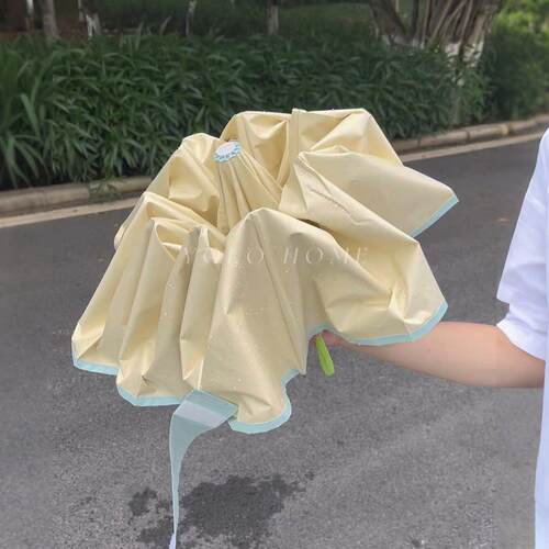 加大加厚加固晴雨两用伞防紫外线彩胶遮阳伞小巧便携式户外防晒伞