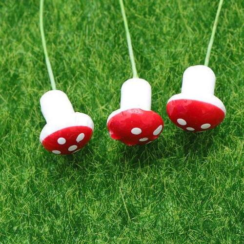 20pcs Miniature Mushroom Decor for Garden Yard Faux Plant