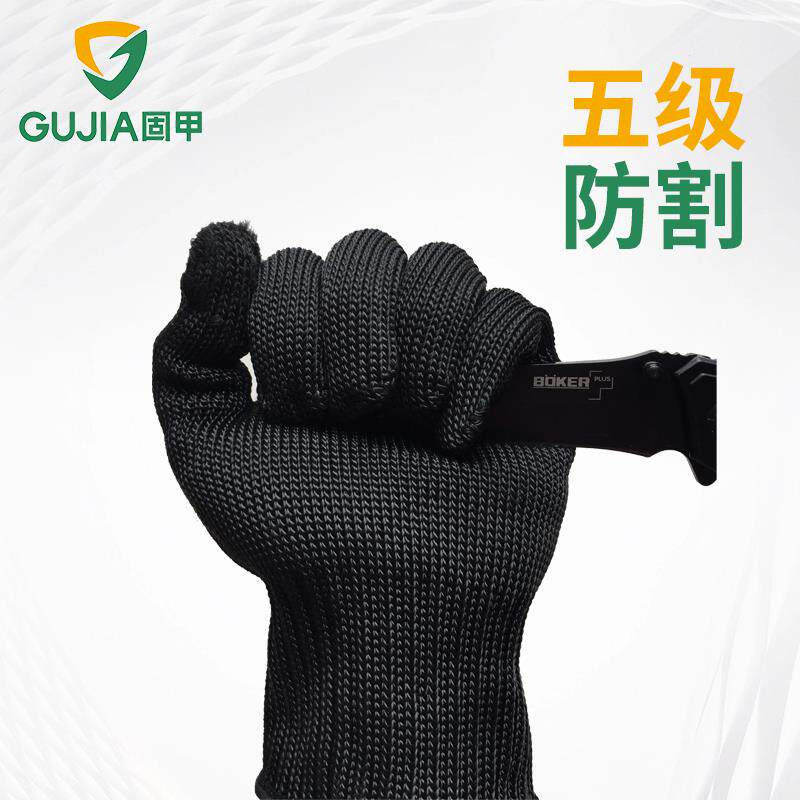 固甲防割手套劳保钢丝5级半指耐磨战术工业格斗铁拳防滑手套