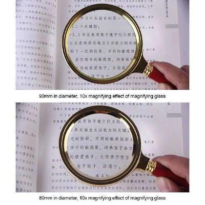 Professional 10X 70/80/90/100mm Magnifying Glass Lens