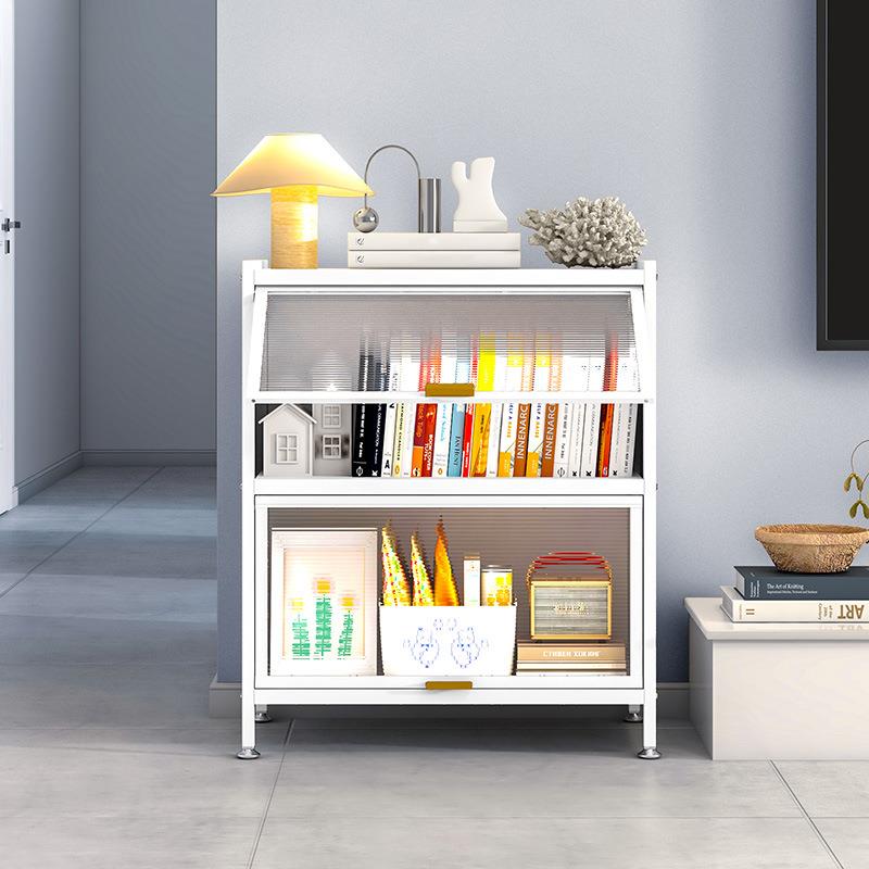 钢落制书柜家带门防尘储物柜儿童多用层厅地铁艺GUG书架客收纳置