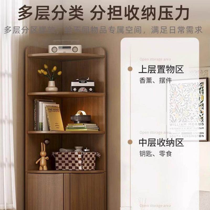 角转角置物架子落书架形三角923墙柜度墙边拐角地收纳柜靠墙角落