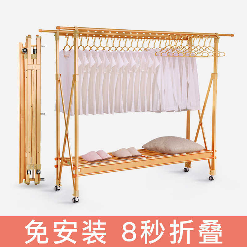 折叠晾衣架 阳台晾晒架 户外铝合金伸缩落地晒衣架 室内凉衣架