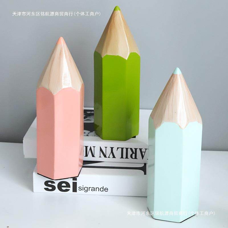 创意室内摆件工艺品儿童房家居摆件软装树脂铅笔趣味物包邮
