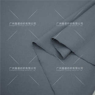秋冬石灰蓝精纺斜纹毛涤粘双弹绒面哔叽时装套装面料W83486
