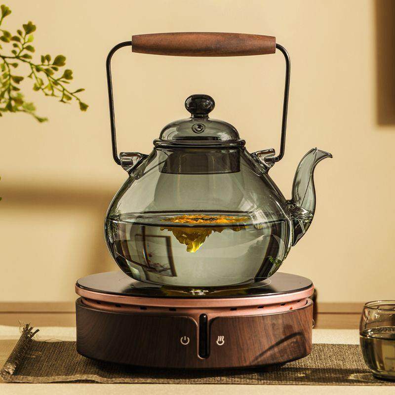 无品牌/用煮茶器花茶壶玻璃梁洱泡茶提壶黑普养生烧水家白花茶壶