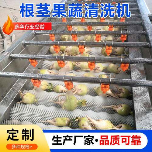 全自动芥菜去泥清洗设备萝卜平行毛辊清洗机海虹海蛎子毛刷清洗机