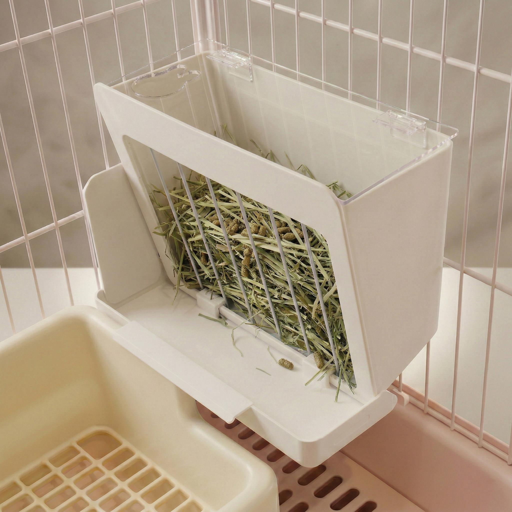 适配达洋草架托盘3D打印兔子用品草架防掉草碎草收集托盘兔笼整洁