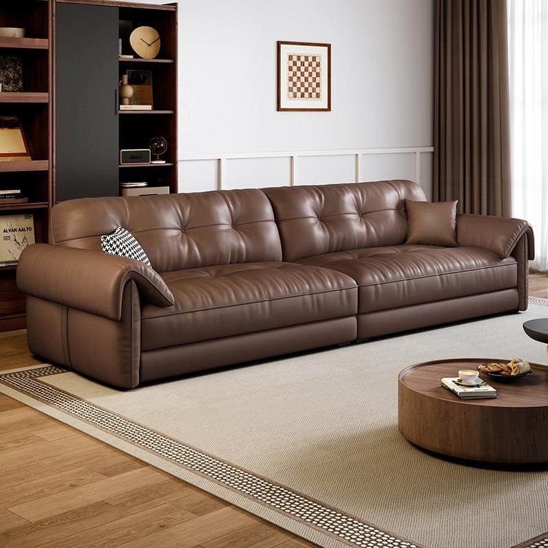意式真皮沙发极简法式覆古直排大小户型客厅头层牛皮大象耳朵沙发,住宅家具,皮艺沙发,淘宝优惠券,粉丝福利购,淘宝优惠卷