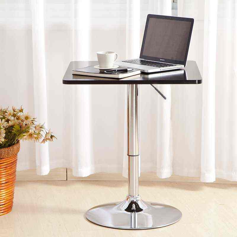 批发时尚吧台桌家用高脚小圆桌咖啡桌餐桌会议洽谈桌升降旋转酒吧