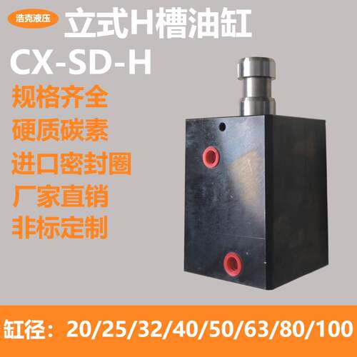 方形立式H槽薄型油缸CX-JOB/SD20*10-100*100模具液压缸小型油缸