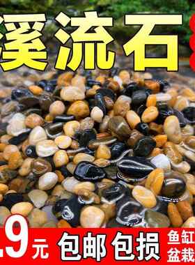 鱼池底部装饰品石头鱼缸里的庭院造景阳台摆件水缸水池小院流水景