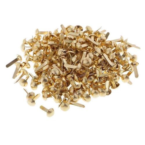 100pcs Metal Round Head Split Pin Brads Paper Fastener Scra