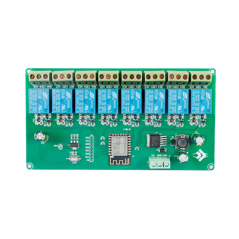 ESP8266WIFI八路继电器模块ESP-12F开发板二次开发 5V/7-28V供电