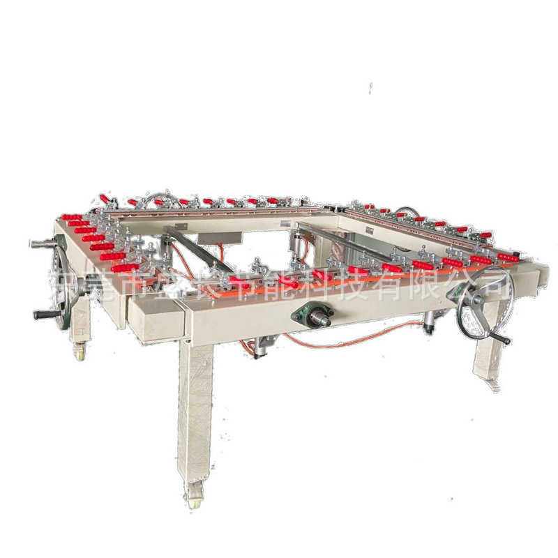 拉网机 机械绷网机 手动涡轮涡杆链条机械式张力夹头拉网机