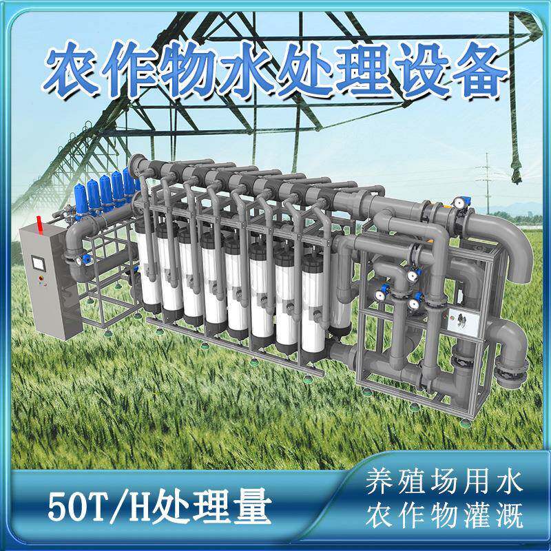 50吨每小时处理量农作物灌溉农用水处理设备灌溉用水超滤净水设备