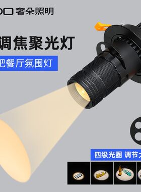 LED投射灯聚光灯舞台饭厅酒吧ktv变焦嵌入式天花板灯展厅清吧气氛
