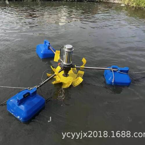 池塘鱼塘1.5kw充氧泵养鱼机不锈钢虾鱼塘三相养殖打氧泵
