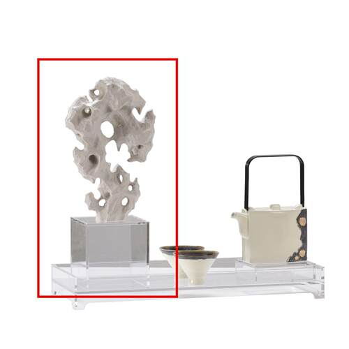 新中式家居摆设样板房太湖石软装饰品茶室客厅酒柜玄关博古架摆件