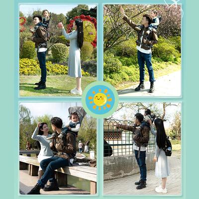 WIPHA韦帕宝宝儿童马鞍肩座背孩子背娃神器登山户外背架带娃爬山