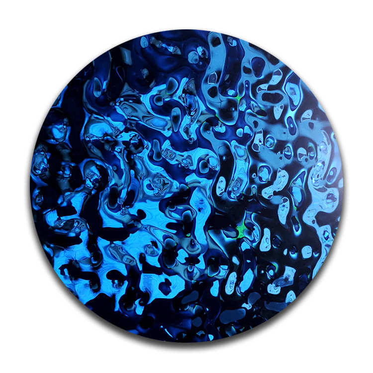 宝石蓝不锈钢水波纹板 8K镜面不锈钢板 工程装饰不锈钢彩色板厂家