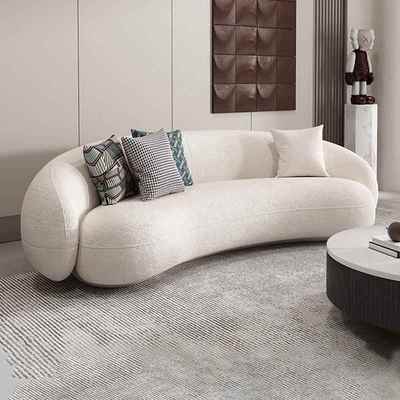 圆弧形沙发休息区接待服装店医美容院大厅办公室会客洽谈沙发