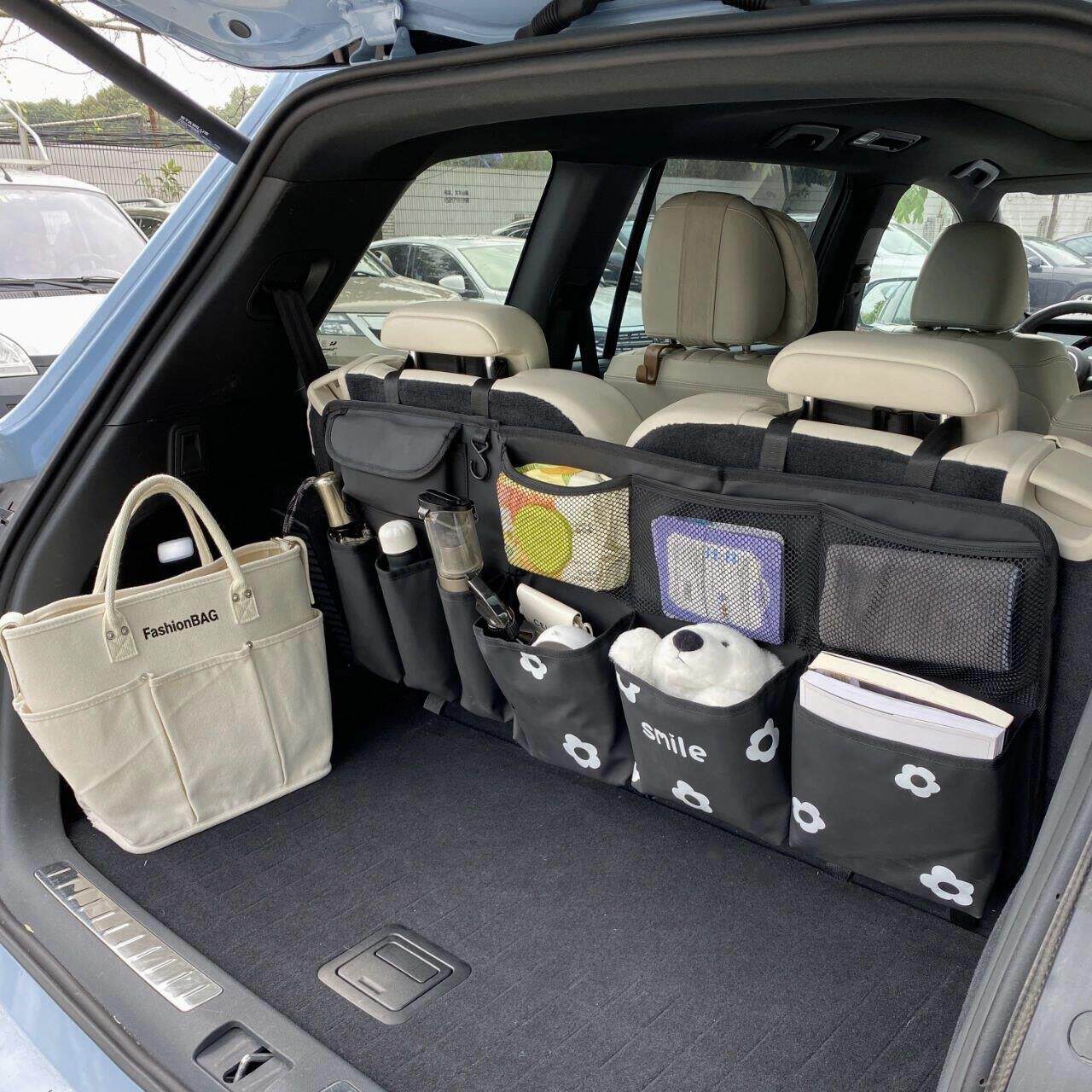 汽车后备箱收纳挂袋座椅后背收纳袋车载储物置物架车内悬挂收纳